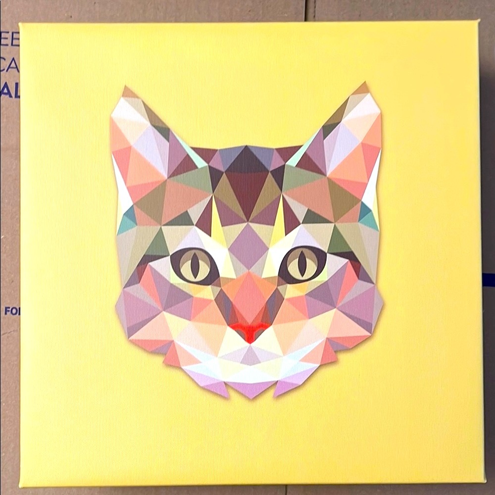 Geometric Animal Art Canvas Set - Multicolor - Picture 3 of 6